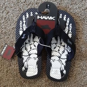 NEW Tony Hawk Boys Kids Skeleton Sandals Size (M) 3/4